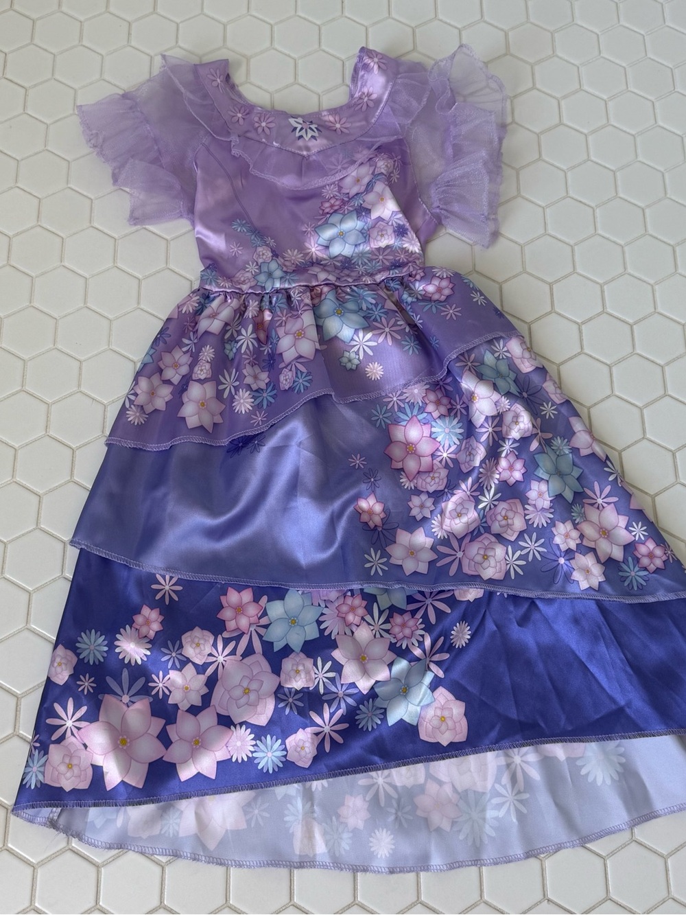 Disney Purple Floral Princess Costume Dress